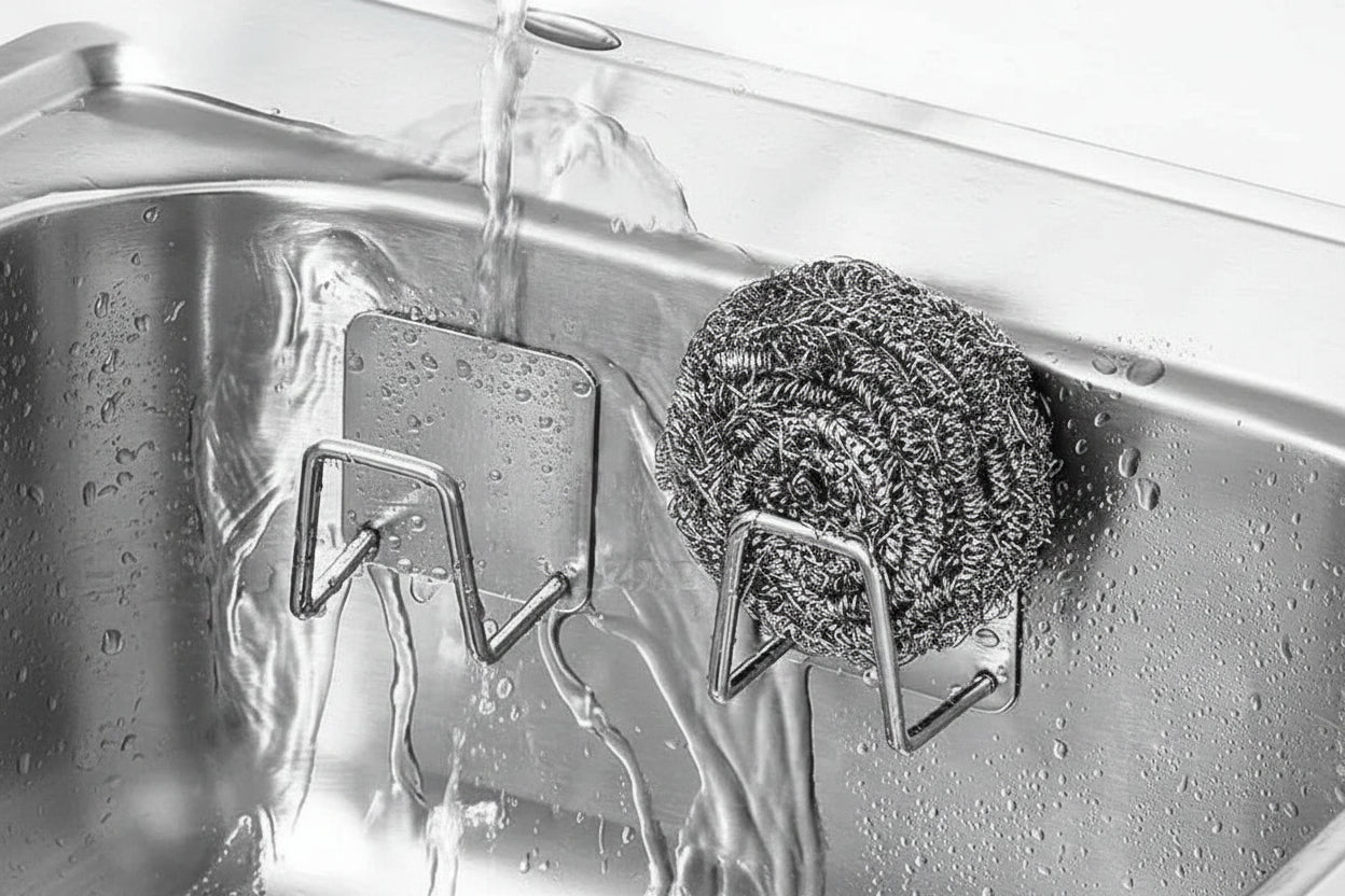 Porte-éponges De Cuisine En Acier Inoxydable