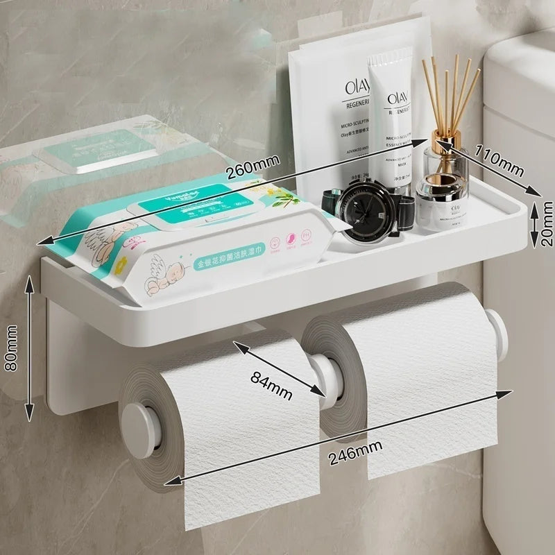Support Mural Pour Papier Toilette Multifonction