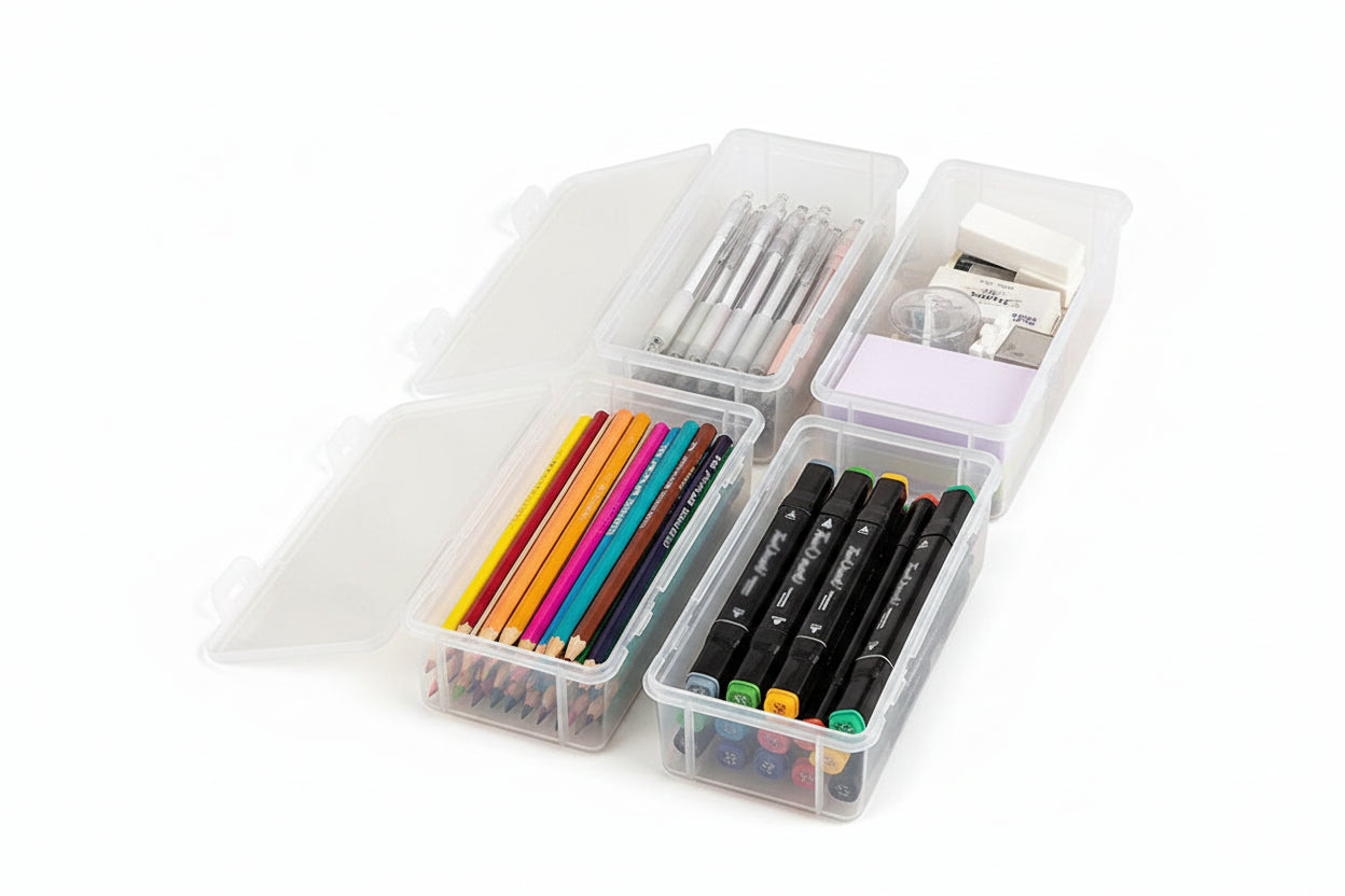 Boîte Rangement Stylo En Plastique
