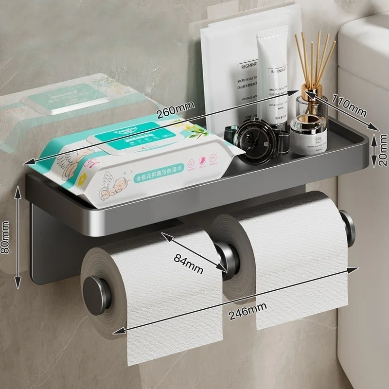 Support Mural Pour Papier Toilette Multifonction