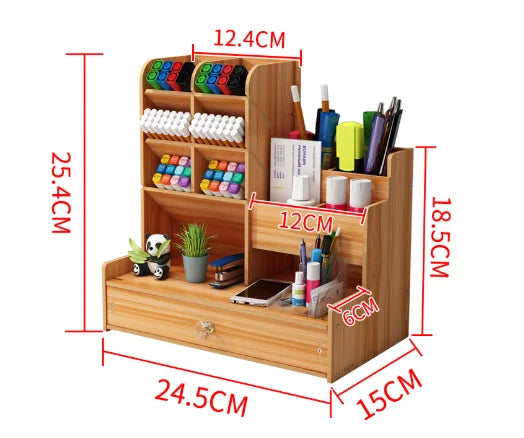Rangement Multiple En Bois Pour Accessoire Bureau (Type 2)